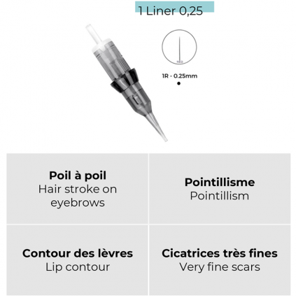 Aiguilles 1 pointe 0,25mm, boite de 20, Biotic Phocéa