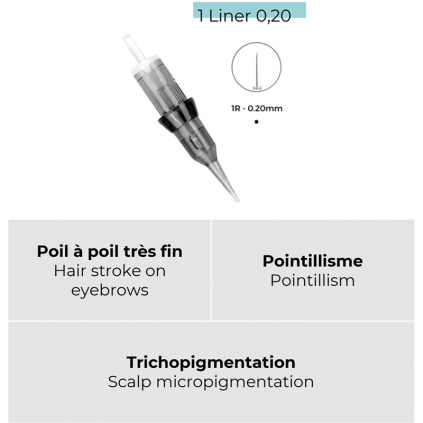 Aiguilles 1 pointe 0,20mm, boite de 20, Biotic Phocéa