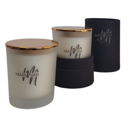 Bougie Parfumée Rose de Grasse et Pierre d'Agate Violette - Marvan