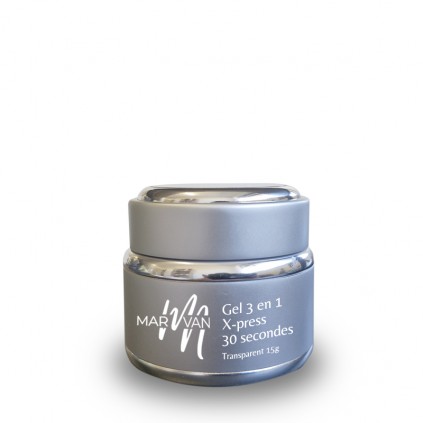 Gel 3 en 1 X-Press 30 secondes Transparent, 15g - Marvan