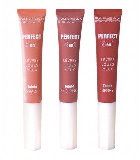 Coffret Perfect 3 en 1 blush, yeux, lèvres 3 teintes - Parisax