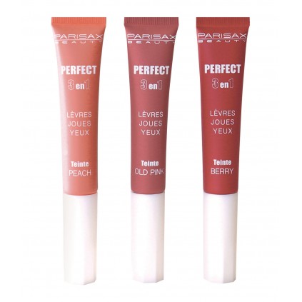Coffret Perfect 3 en 1 blush, yeux, lèvres 3 teintes - Parisax