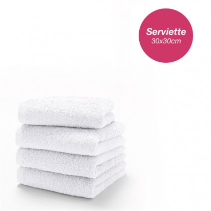 Serviette Eponge Rose Framboise 30x30cm