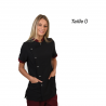Blouse Col Mao Noir et Mulberry Taille 0