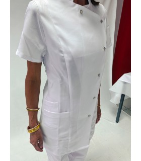 Blouse Col Mao Blanche Taille 0