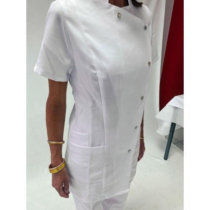 Blouse Col Mao Blanche Taille 0