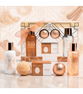 Coffret Bain & Soin - 5 pièces - Orange épicée et cannelle