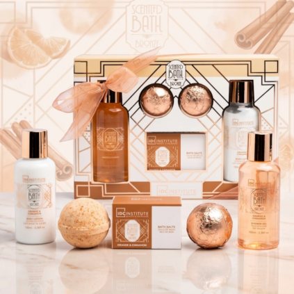 Coffret Bain & Soin - 5 pièces - Orange épicée et cannelle