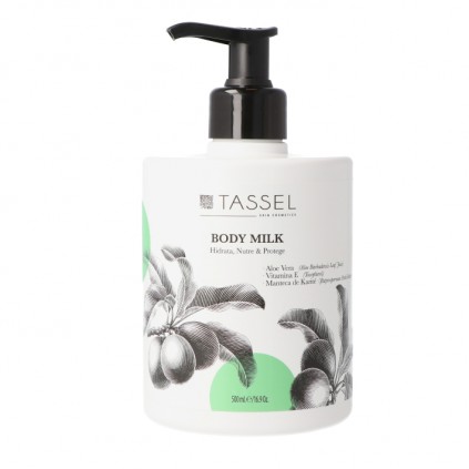 TASSEL - Lait hydratant pour le corps, flacon pompe, 500 ml