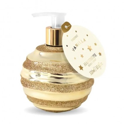 Savon liquide pour les mains en distributeur avec paillettes dorées, 300 ml