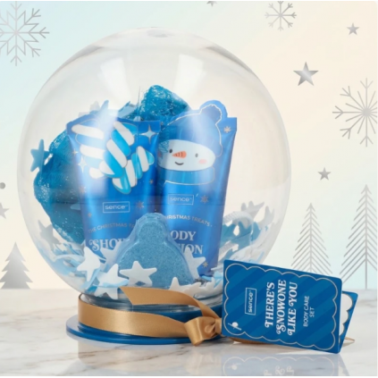Coffret soins du corps " Boule de Neige" - 5 pièces