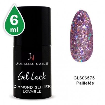 Vernis Semi-Permanent Diamond Glitter Lovable 6 ML