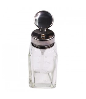 Flacon Pompe  en Verre et Tête Métalique, 180ml