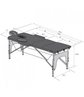Table de soins pliable en bois