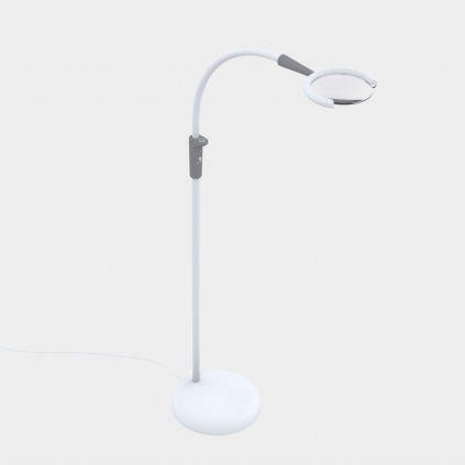 lampe loupe blanche plate à leds , pied réglable
