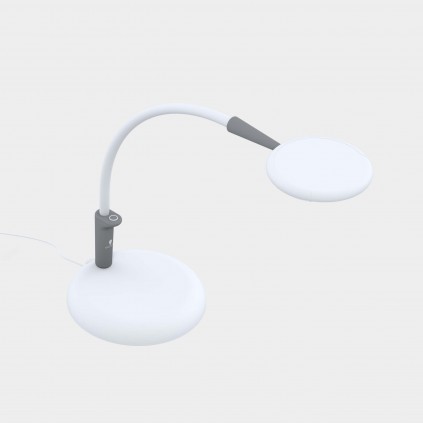 lampe loupe blanche plate à leds , pied réglable
