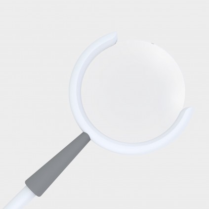 lampe loupe blanche plate à leds , pied réglable